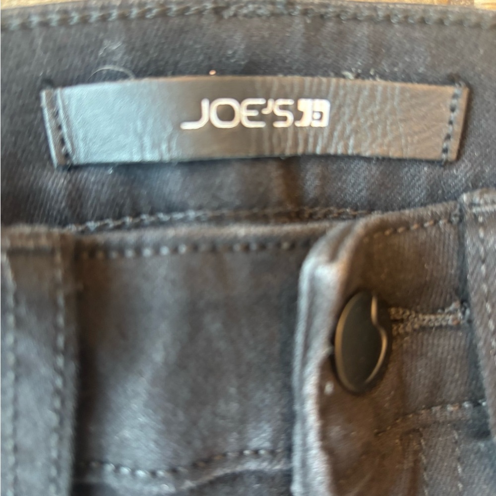 Joe’s Jeans High Rise Skinny Ankle Jeans Leopard Side Stripe Black Size 23 NWT - Picture 3 of 11